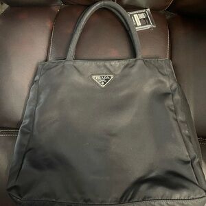 Prada Sleek Black Nylon Handbag
